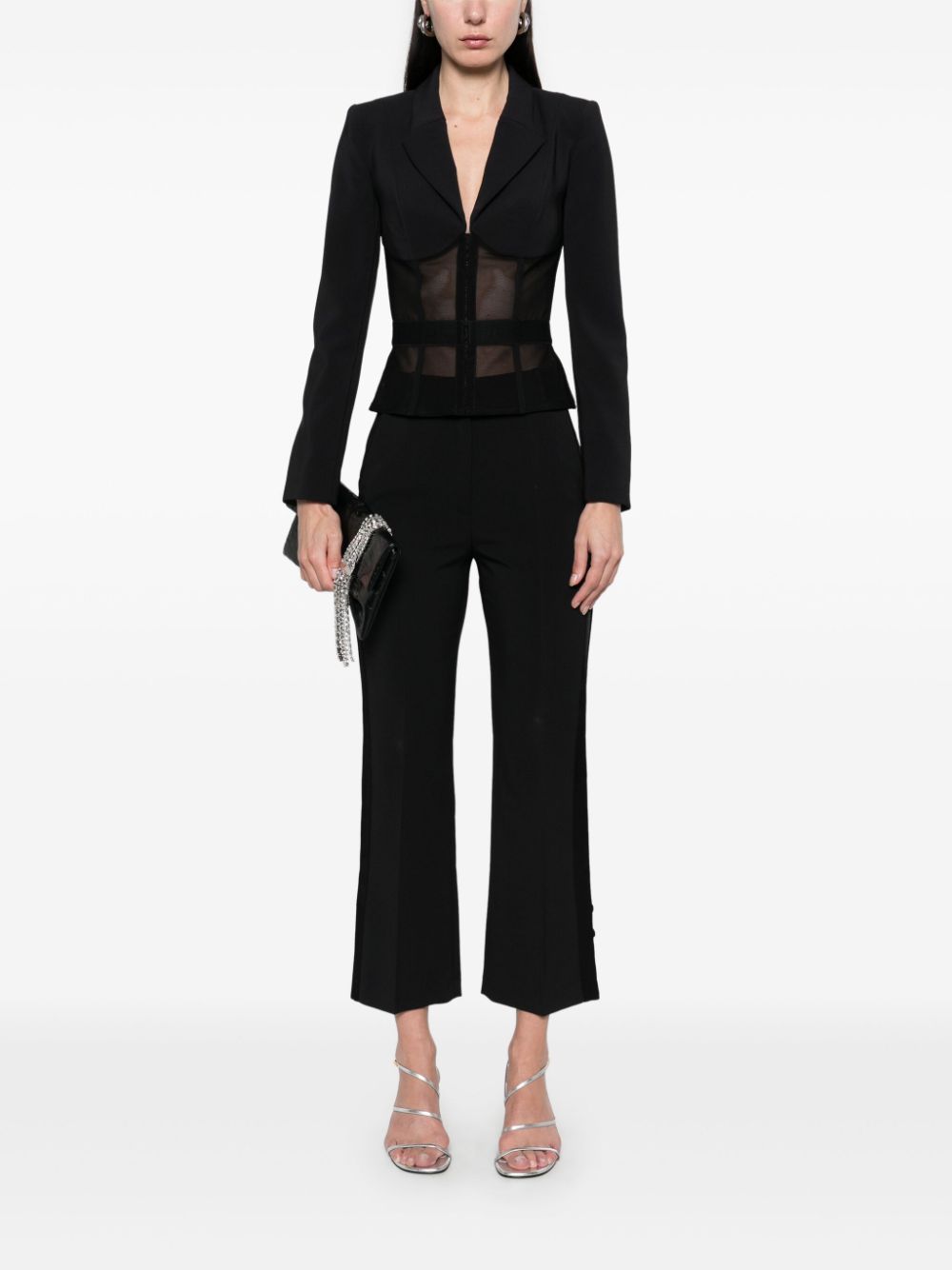 Elisabetta Franchi
Pantaloni con bordo satinato