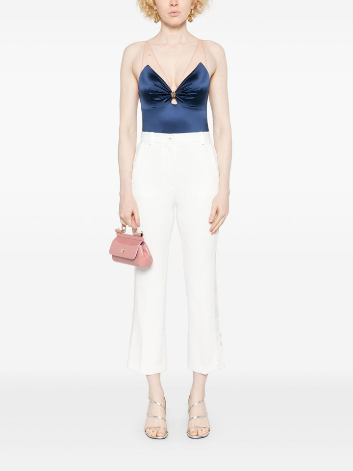 Elisabetta Franchi
pantaloni in crêpe con bande di raso