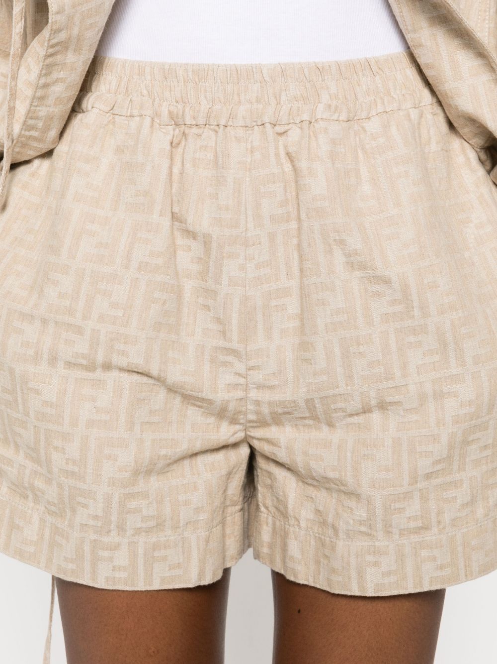 Fendi Short
Short in chambray FF beige