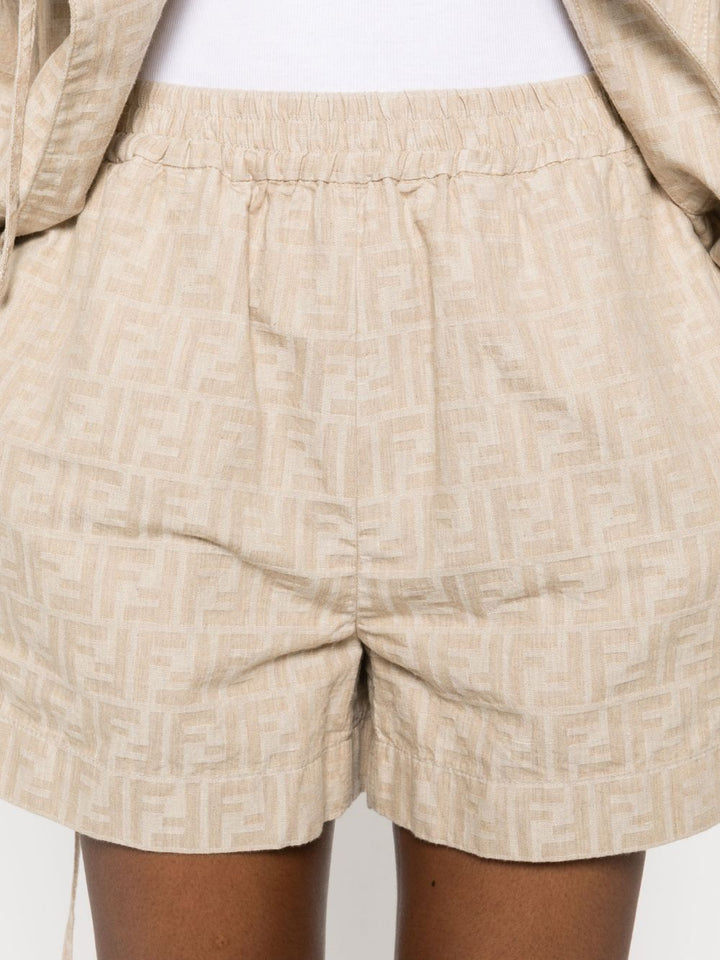 Fendi Short
Short in chambray FF beige