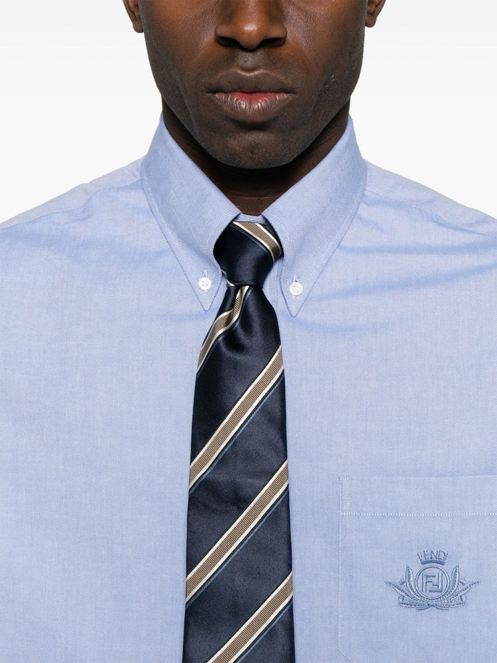 Fendi,
Camicia in Oxford azzurro