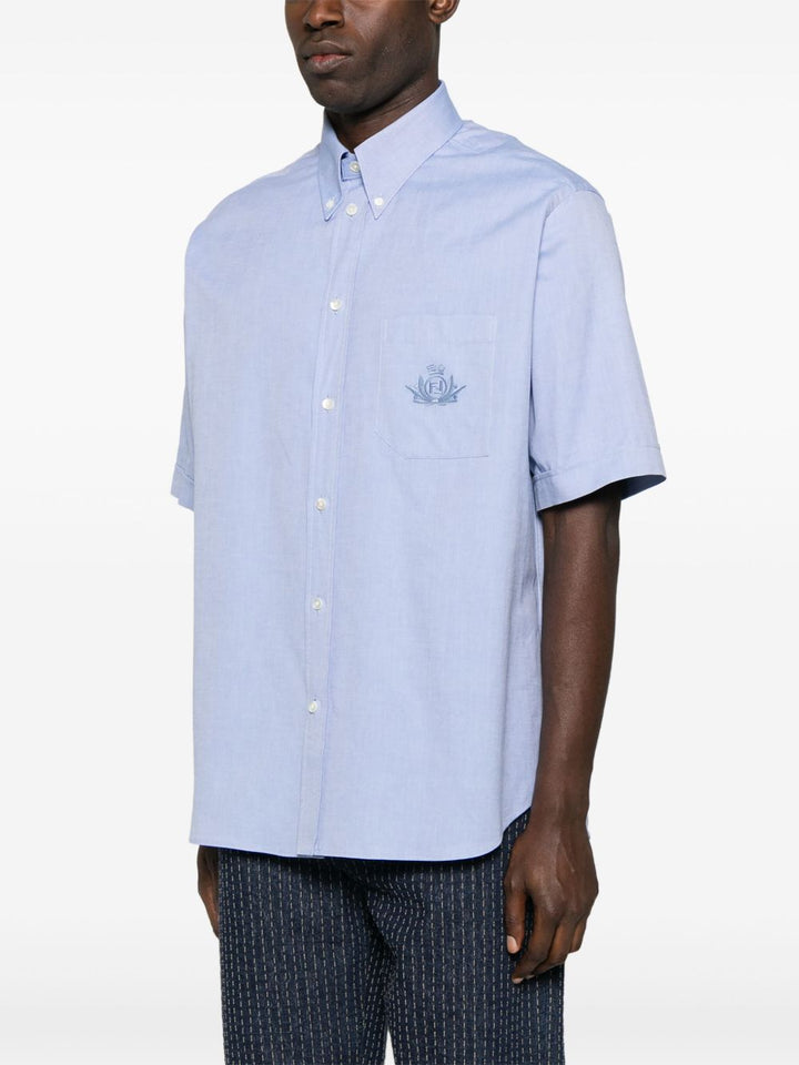 Fendi,
Camicia in Oxford azzurro