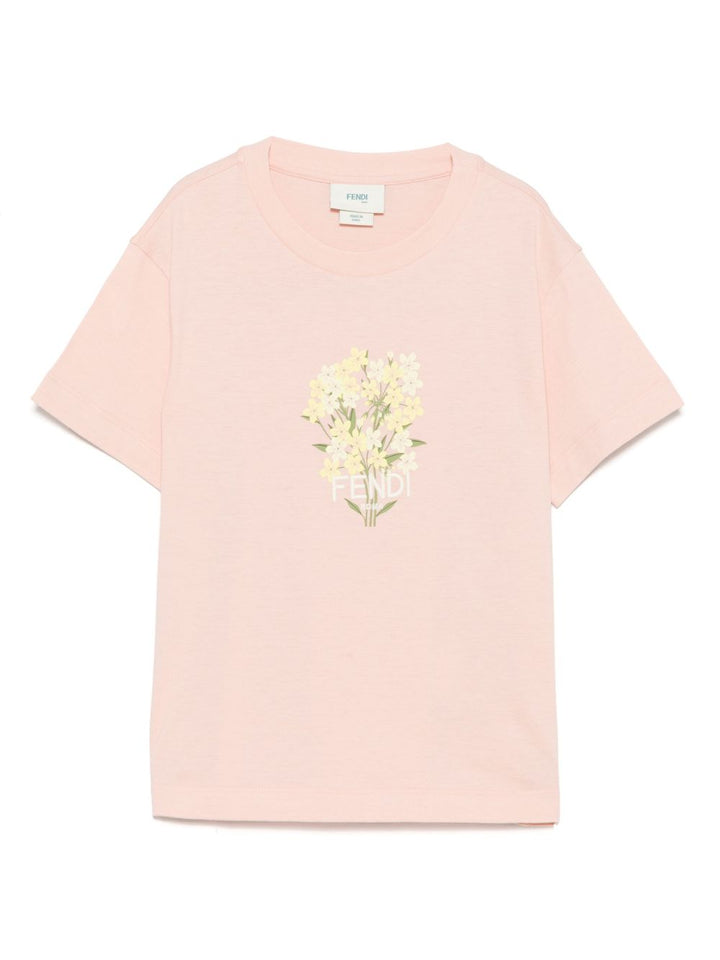 Fendi Kids
T-shirt con ricamo logo