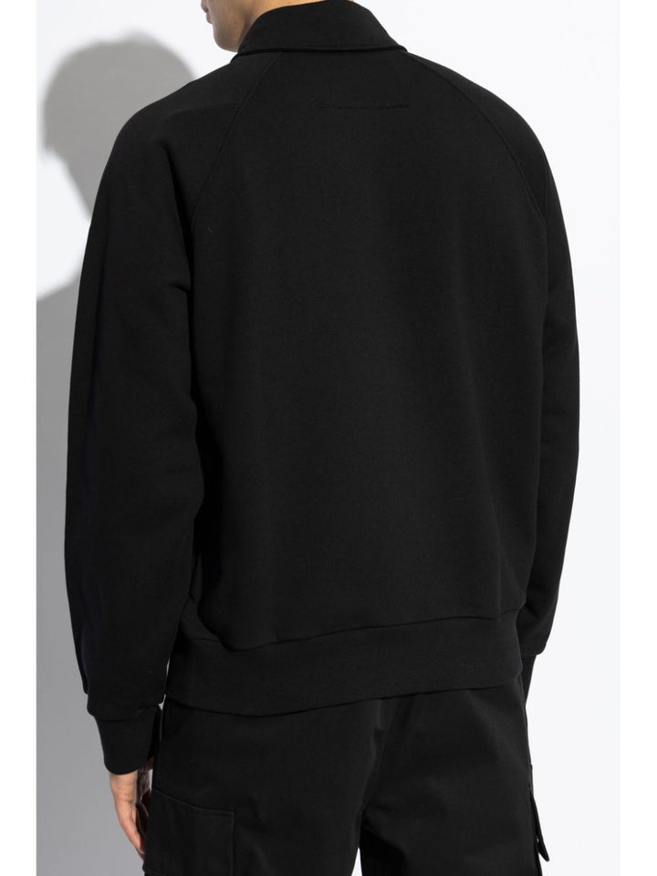 Felpa stile polo in tessuto garzato con medaglietta GIVENCHY
