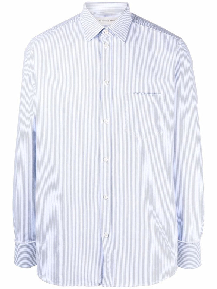 Golden Goose
Camicia a righe con ricamo