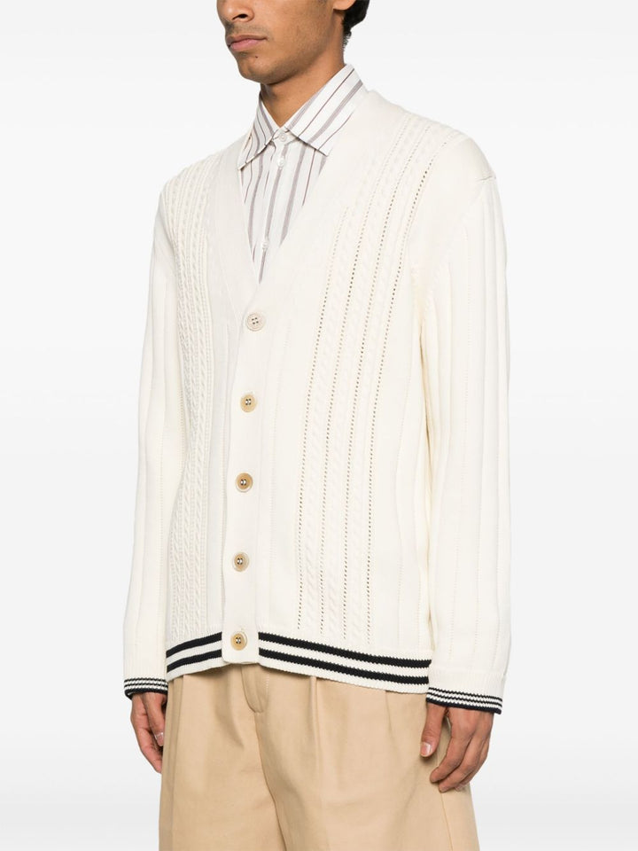 Golden GooseCardigan in cotone con lavorazione a trecce