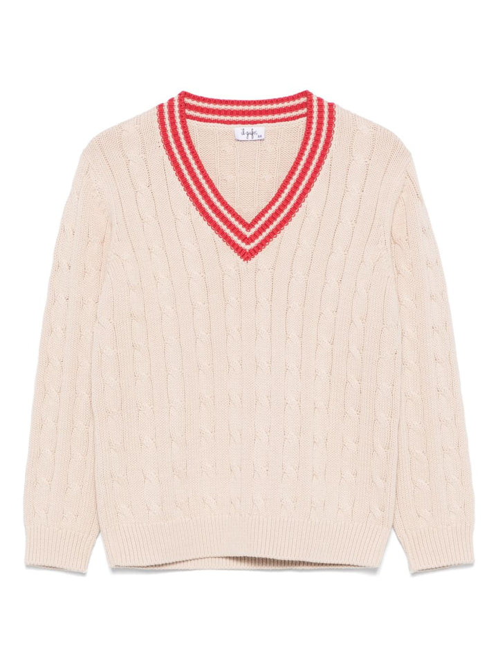 Il Gufo
Maglione con lavorazione intrecciata