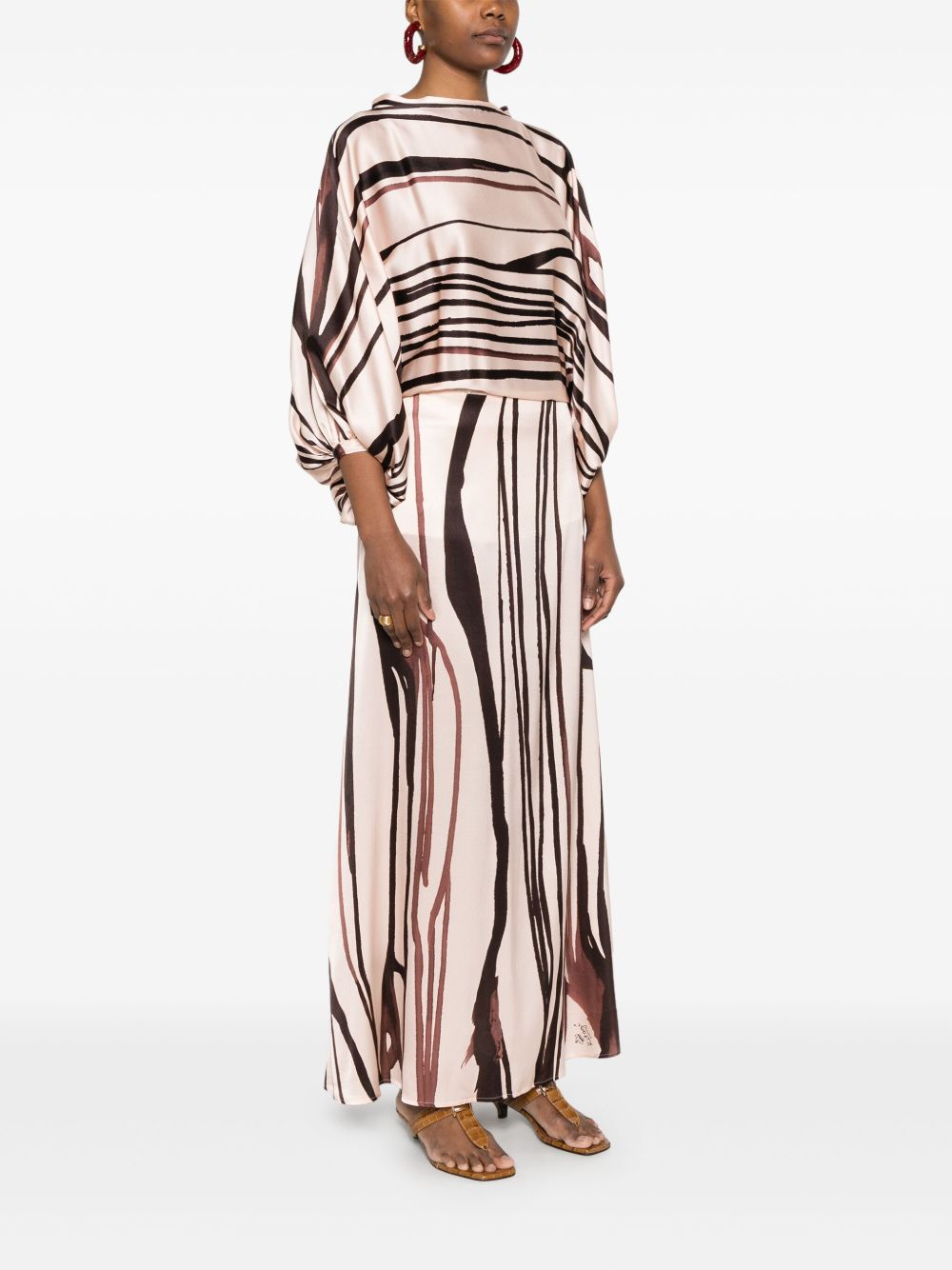 KITAGI - maxi dress a righe