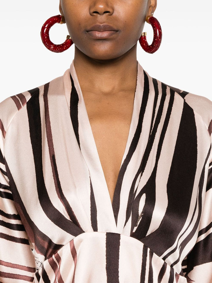 KITAGI - maxi dress a righe