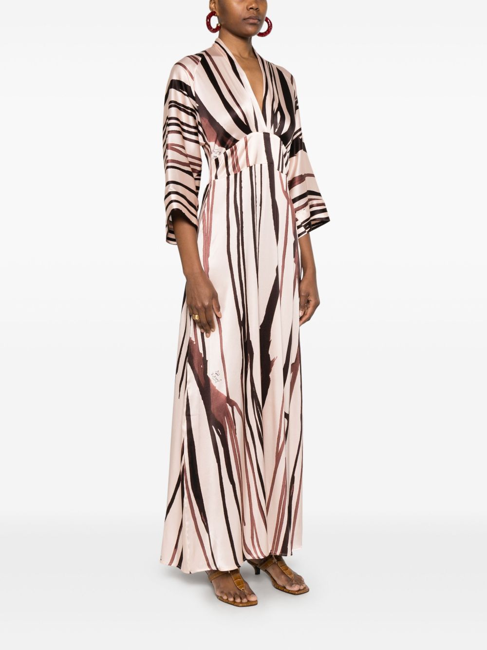 KITAGI - maxi dress a righe