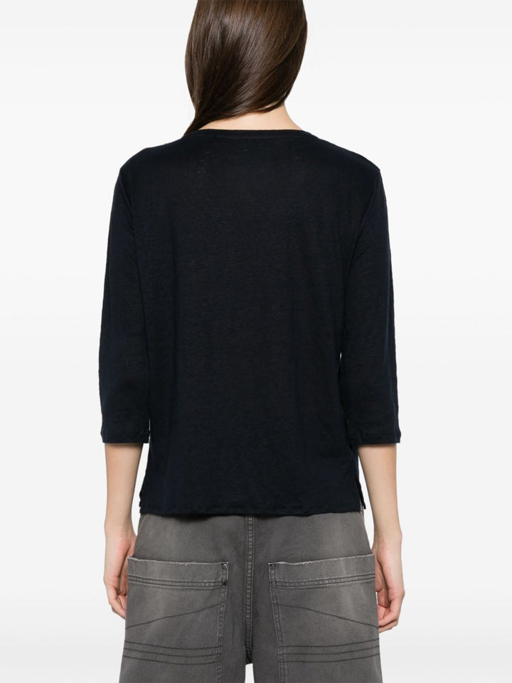 Majestic Filatures
T-shirt con trama fiammata