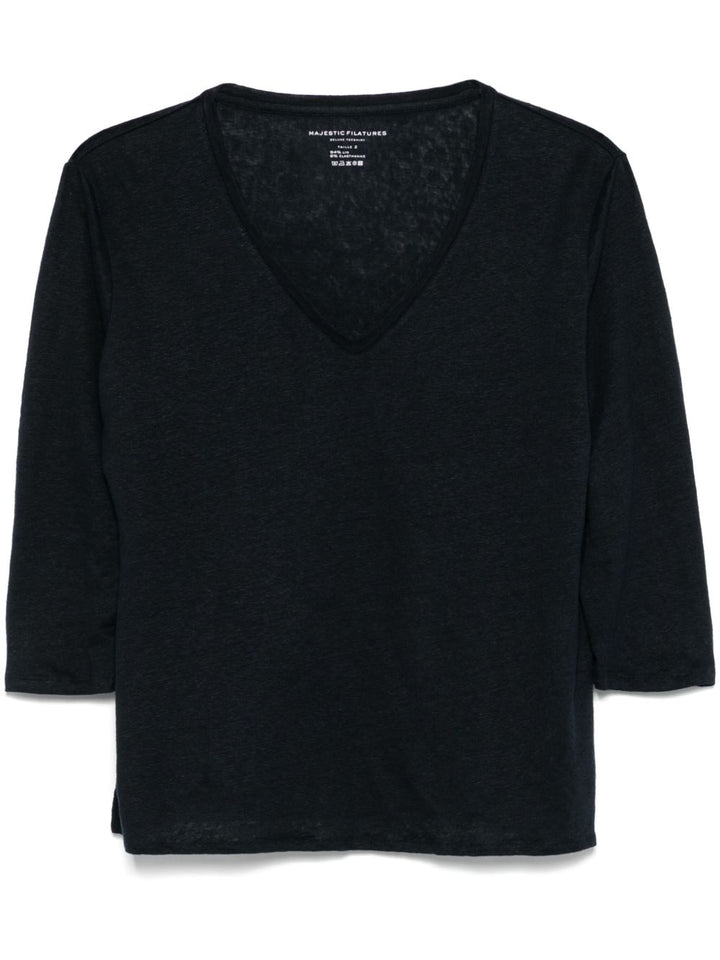 Majestic Filatures
T-shirt con trama fiammata