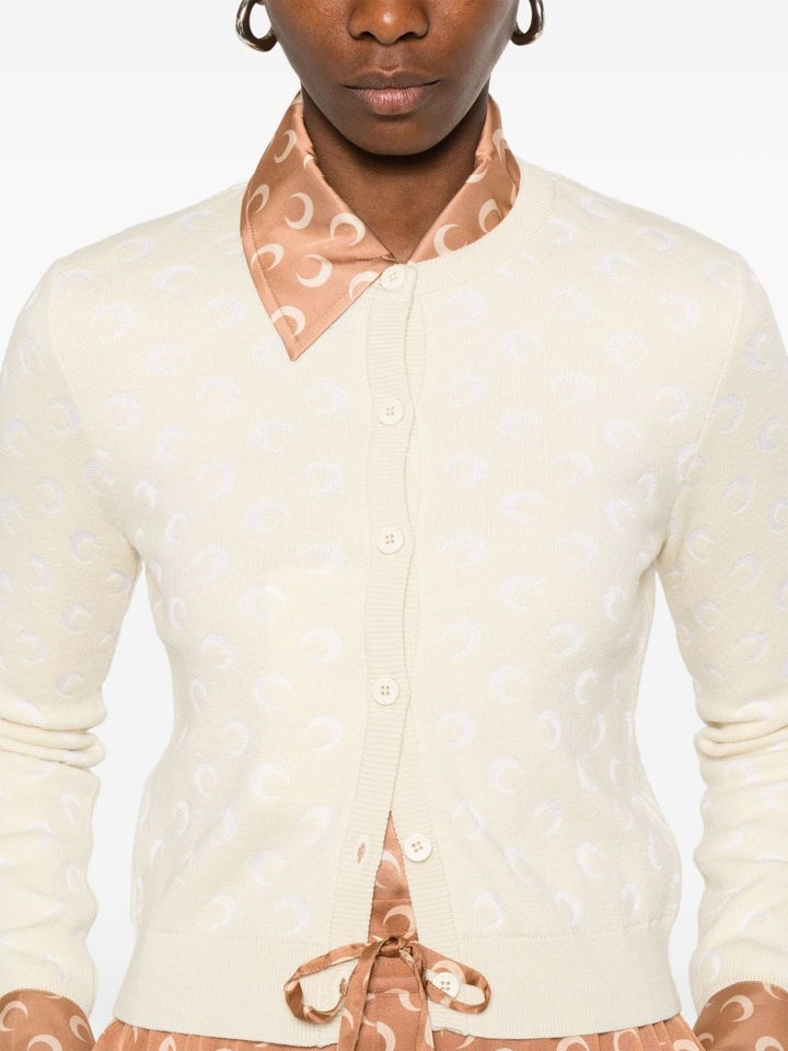 Marine Serre
Cardigan con motivo luna jacquard