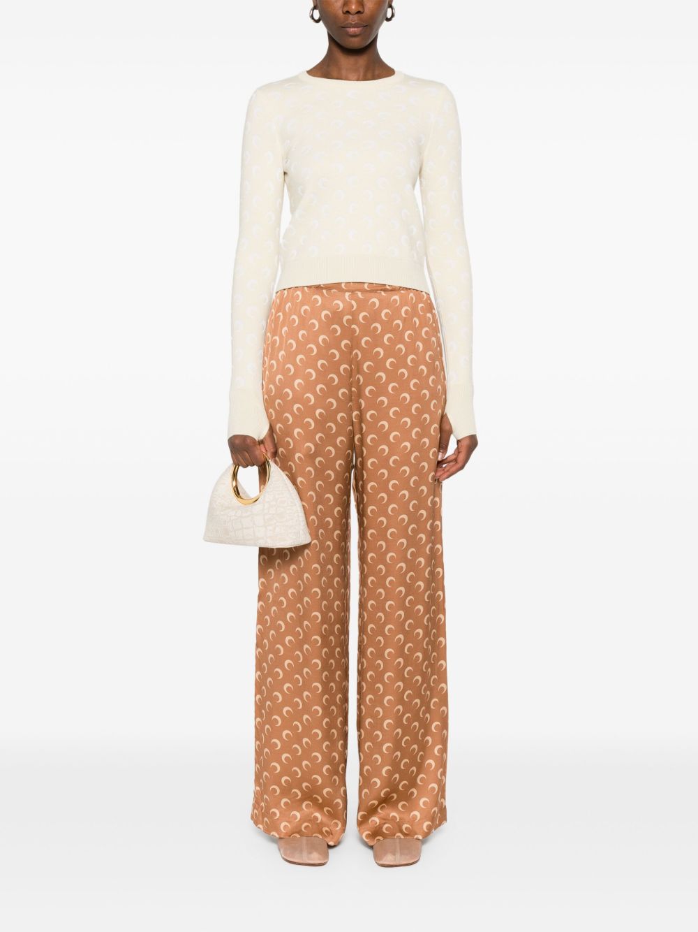 Marine Serre
Maglione con motivo Moon jacquard