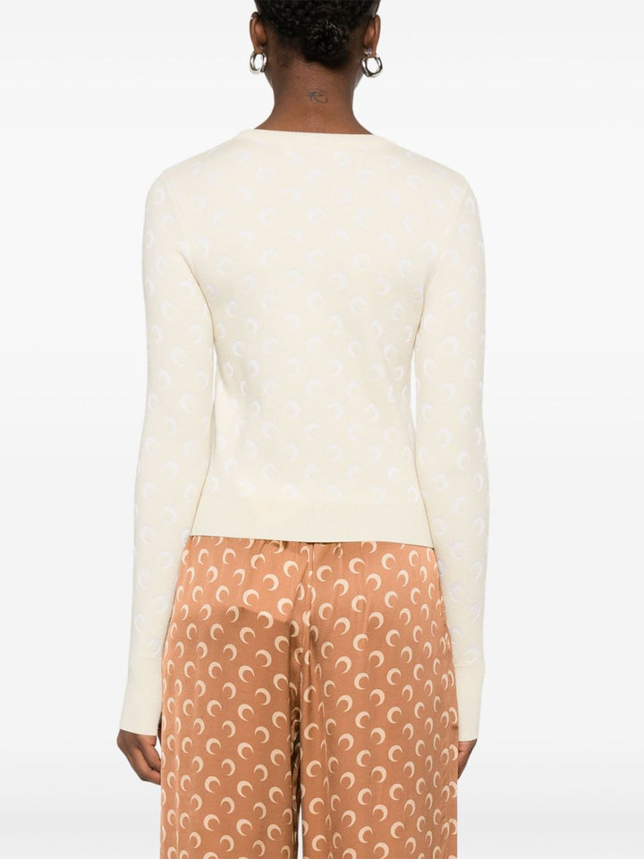 Marine Serre
Maglione con motivo Moon jacquard