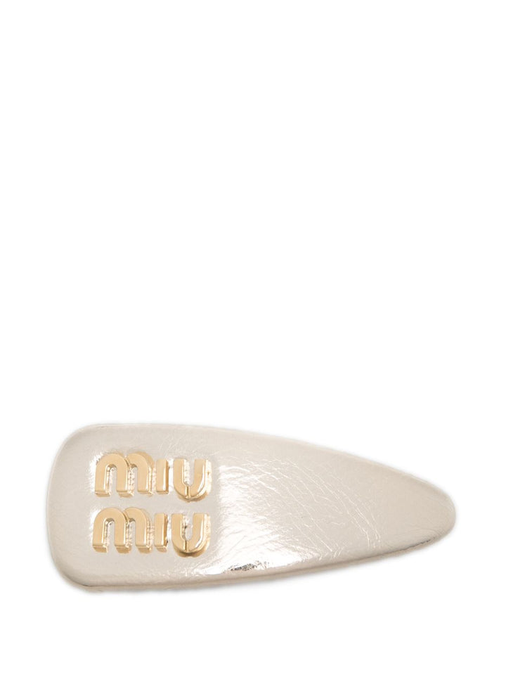 Miu Miu
Fermacapelli con placca logo