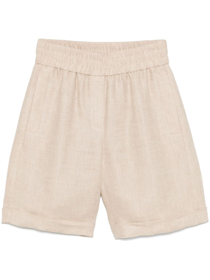 Peserico
Shorts con motivo a spina di pesce