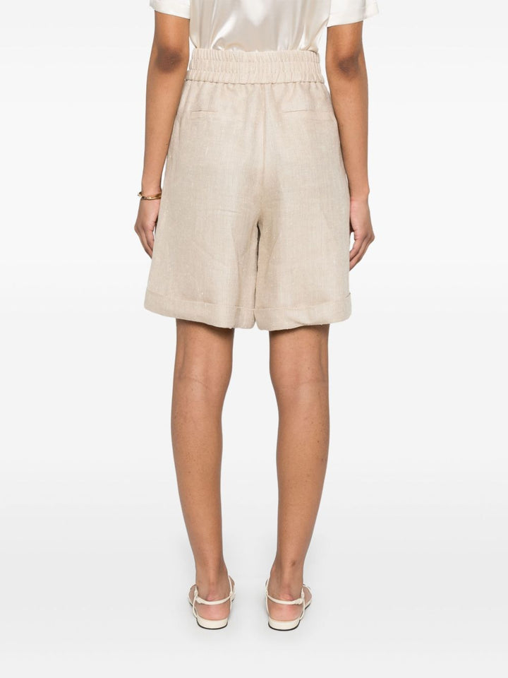 Peserico
Shorts con motivo a spina di pesce