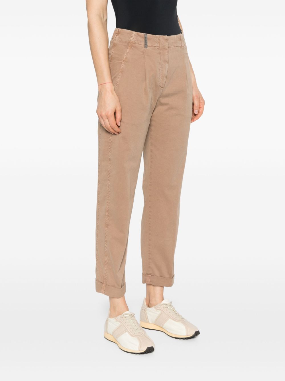 Peserico
Pantaloni dritti in gabardine tinti in capo