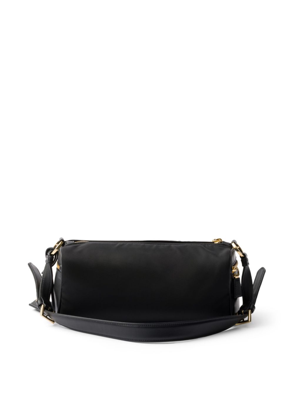 Borsa a spalla medium in Re-Nylon e pelle