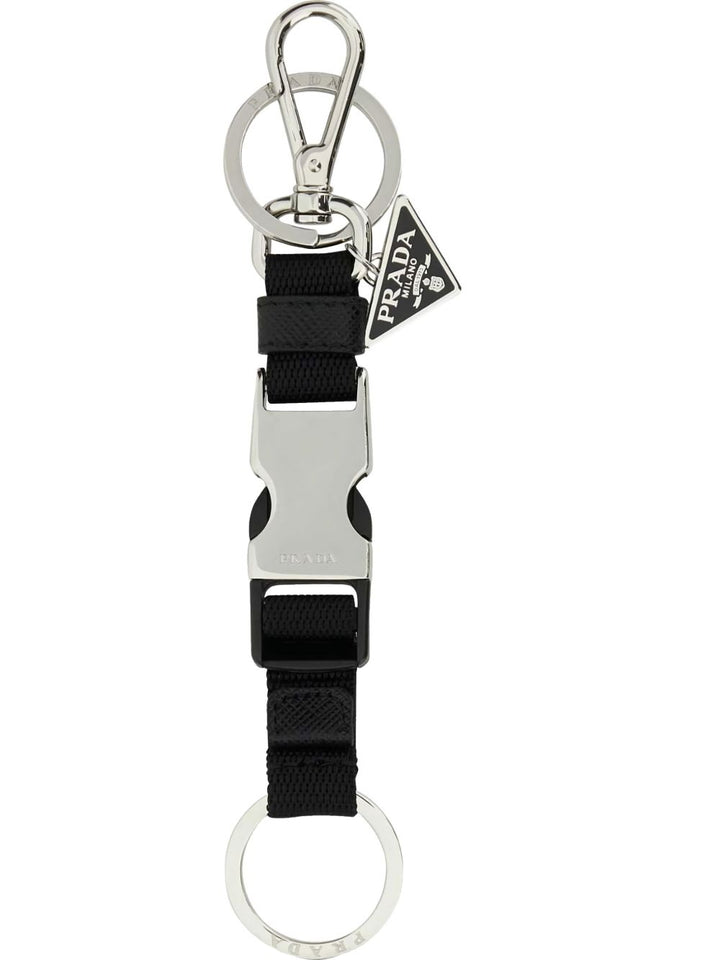 Prada
portachiavi con logo inciso