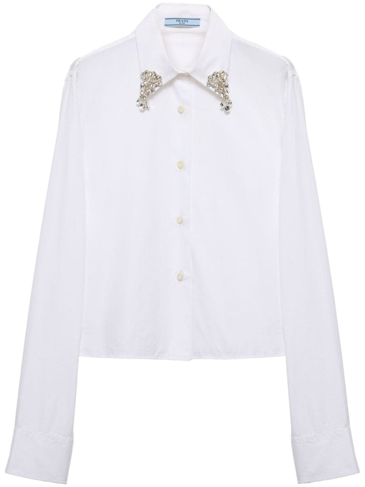 Prada, Camicia in popeline ricamata