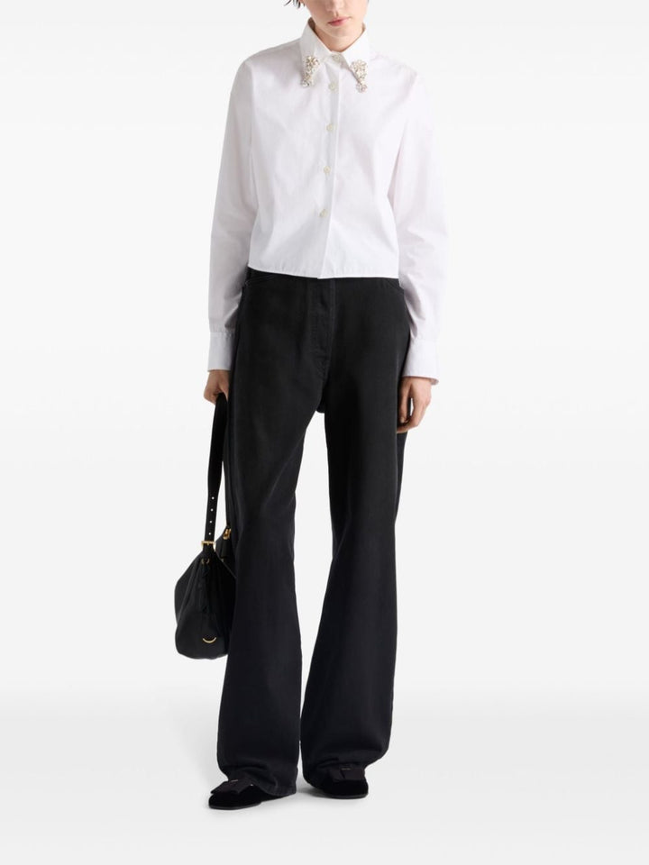 Prada, Camicia in popeline ricamata