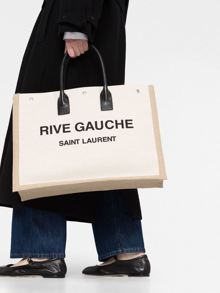 Saint Laurent 
Borsa tote Rive Gauche in tela