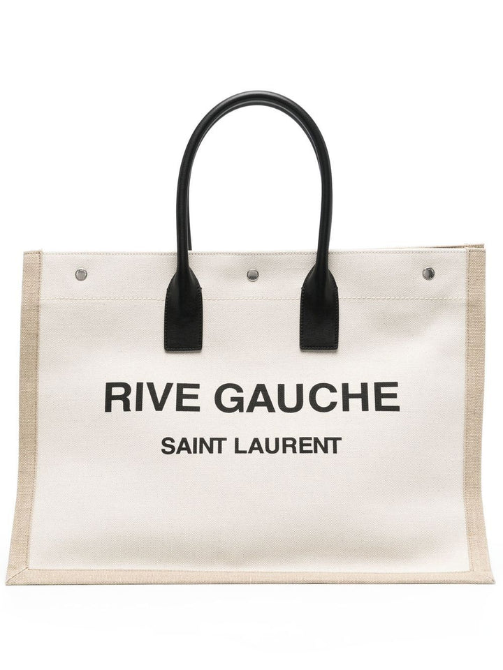 Saint Laurent 
Borsa tote Rive Gauche in tela