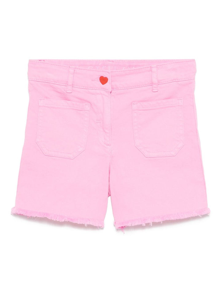 Stella McCartney Kids
Shorts denim con frange