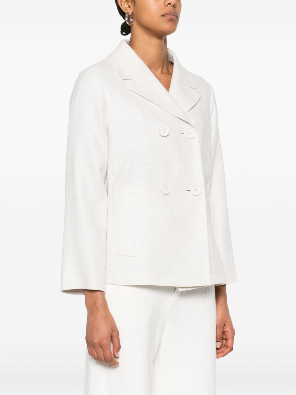 'S MAX MARA
Giacca doppiopetto in cotone e lino