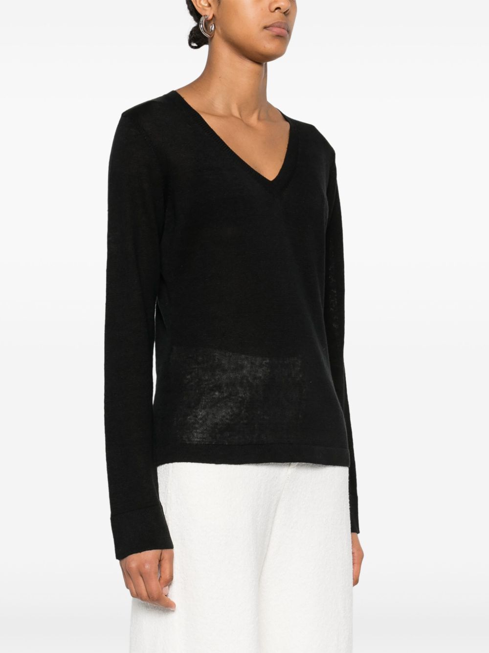 'S MAX MARA
 Maglia a V in lino