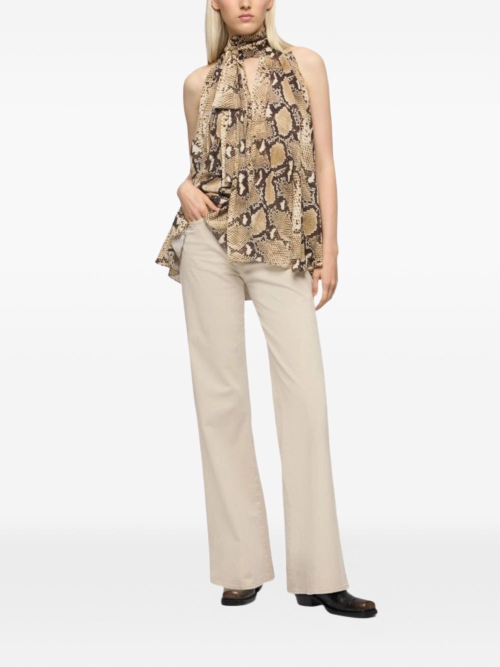Jeans  "LOTTA Colored Comfort Twill Clay" con tasche e passanti per cintura