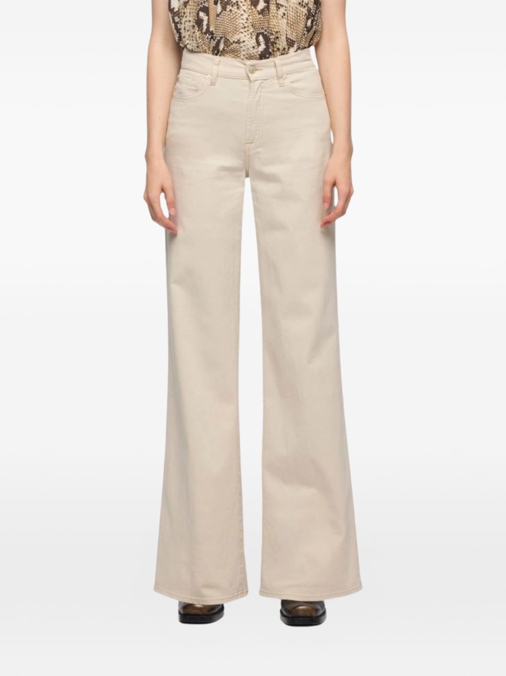 Jeans  "LOTTA Colored Comfort Twill Clay" con tasche e passanti per cintura