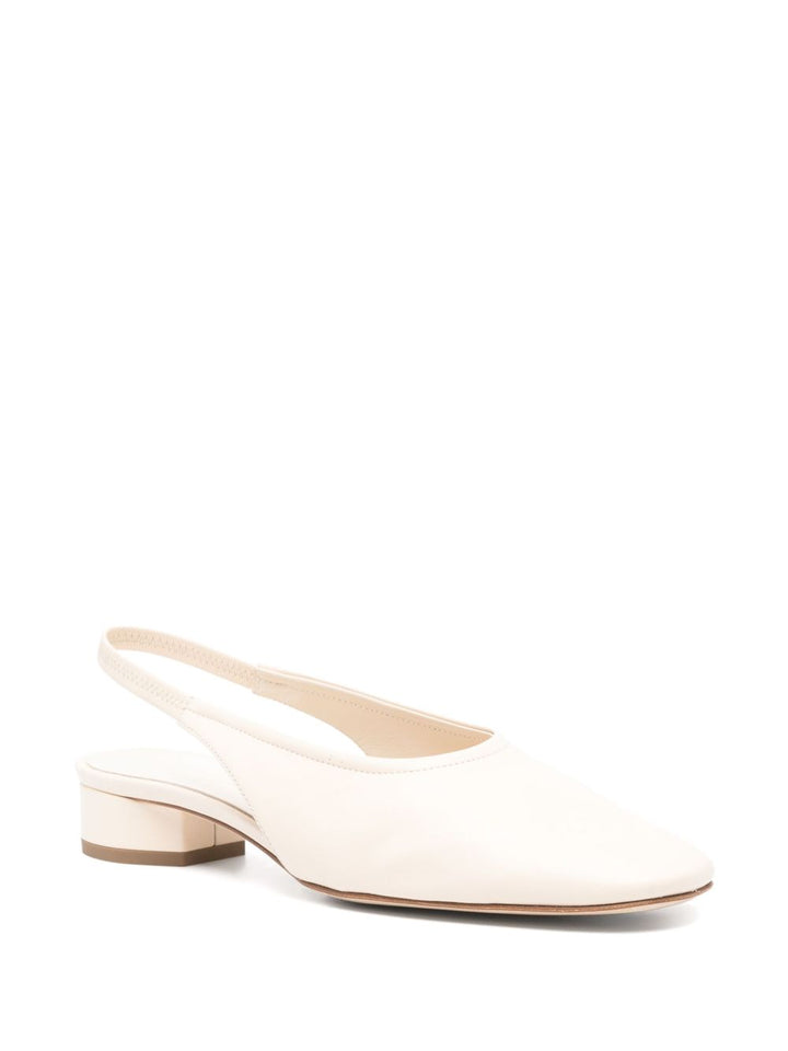 Pumps in pelle con cinturino posteriore 35mm