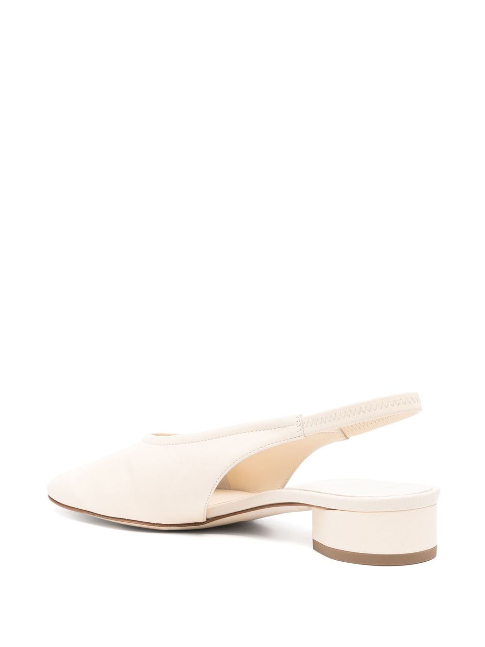 Pumps in pelle con cinturino posteriore 35mm