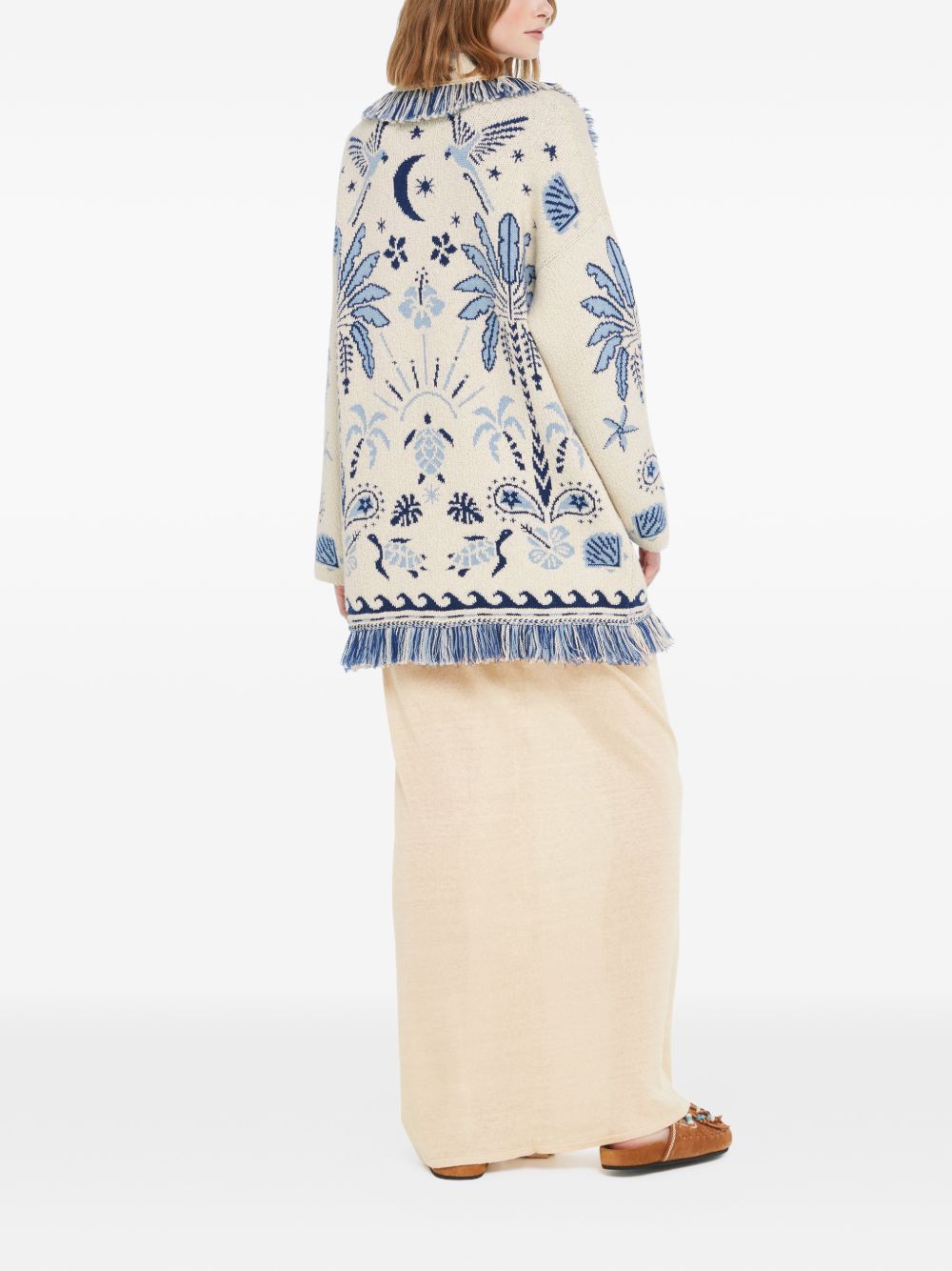 Cardigan lungo "Echoes Of The Island" con cintura