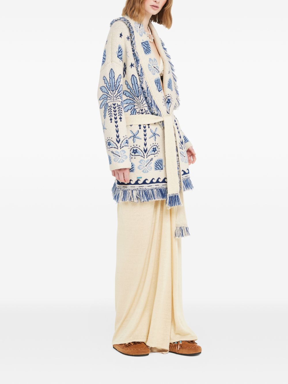 Cardigan lungo "Echoes Of The Island" con cintura