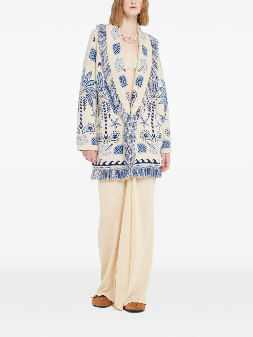 Cardigan lungo "Echoes Of The Island" con cintura
