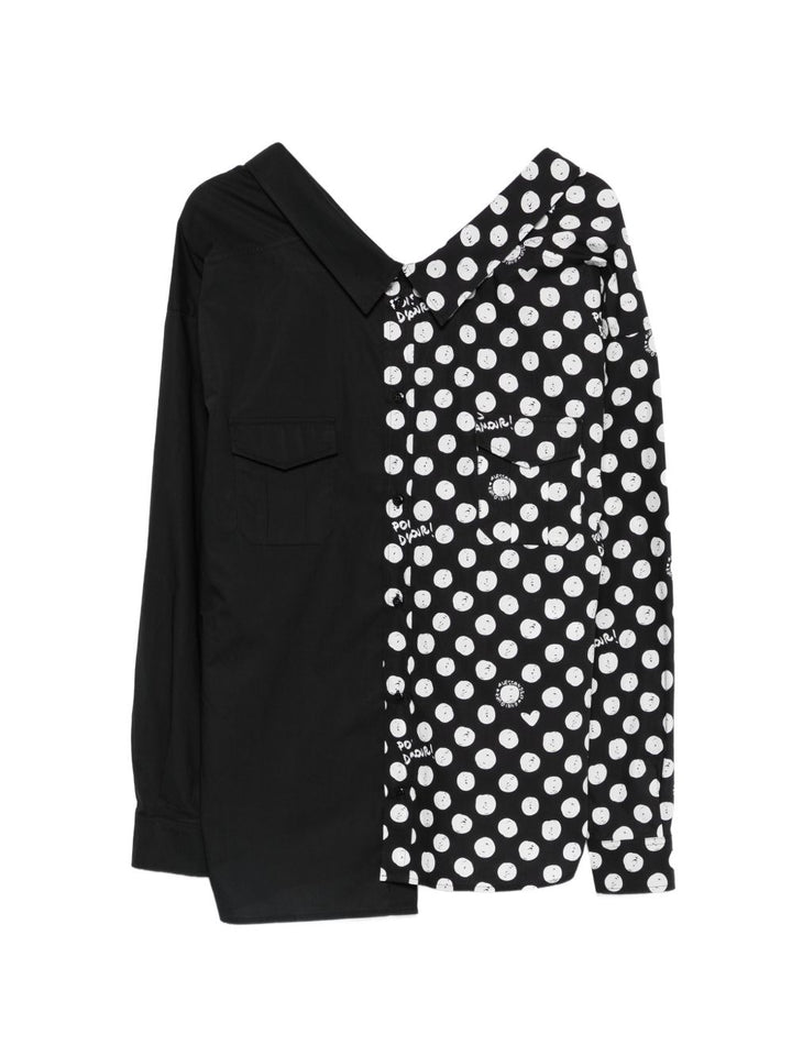 Camicia assimmetrica con colleto