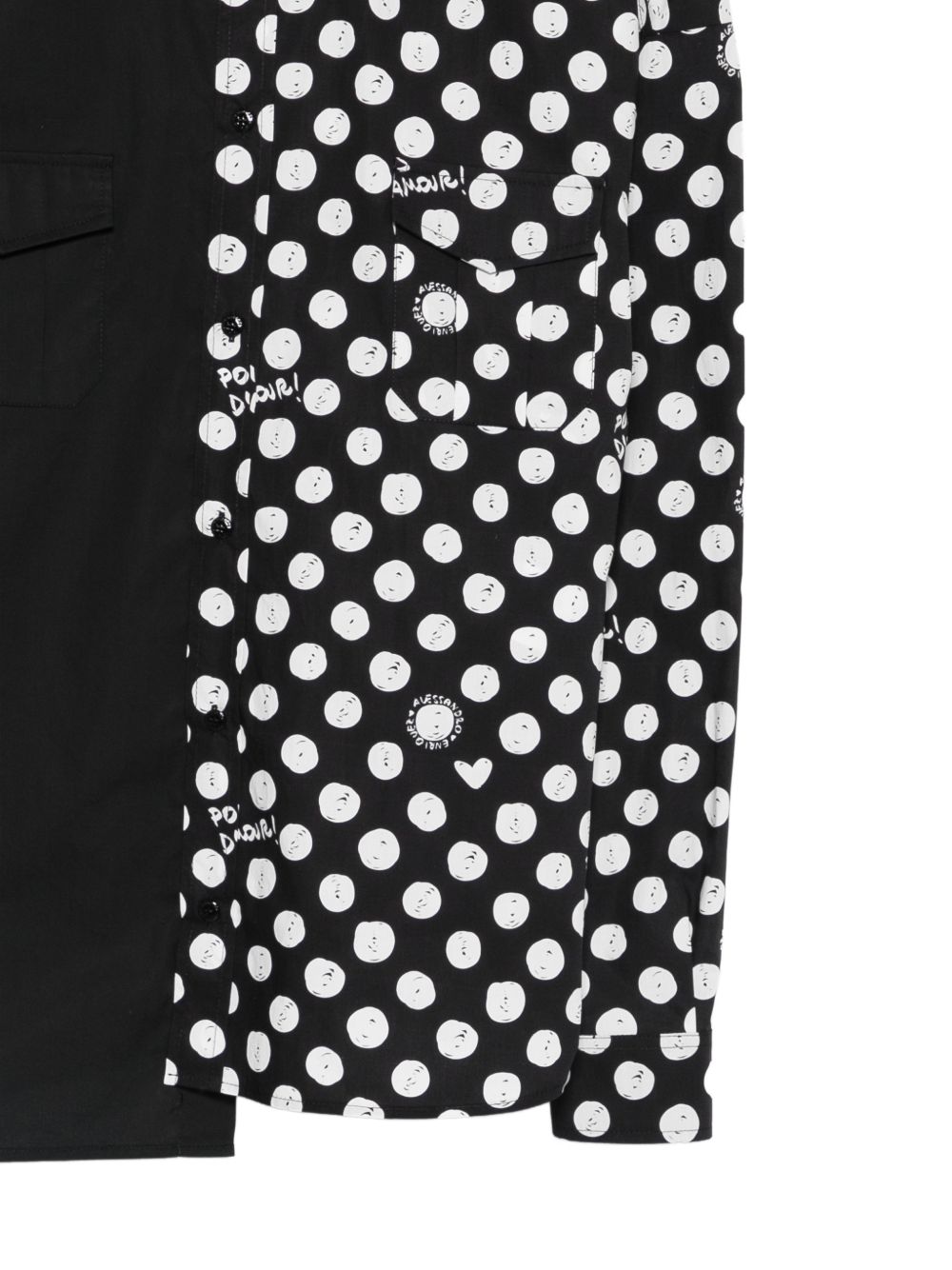 Camicia assimmetrica con colleto