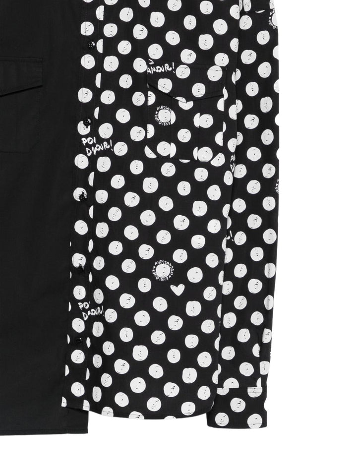 Camicia assimmetrica con colleto