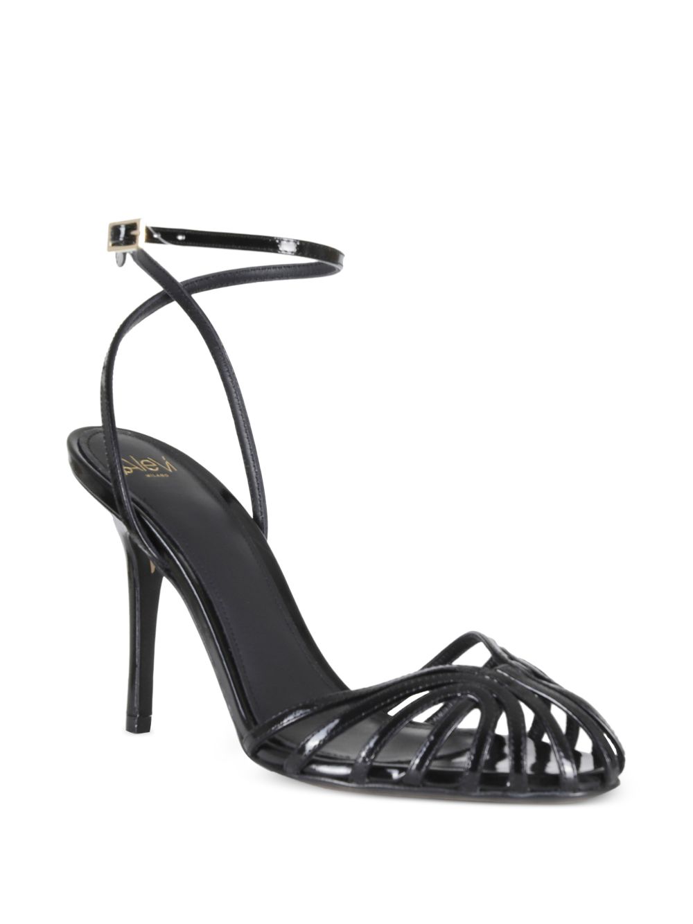 Décolleté "Ally" in pelle con cinturino alla caviglia