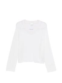 Maglia bianca con scollo a V