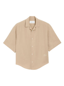 Camicia ricamata a maniche corte