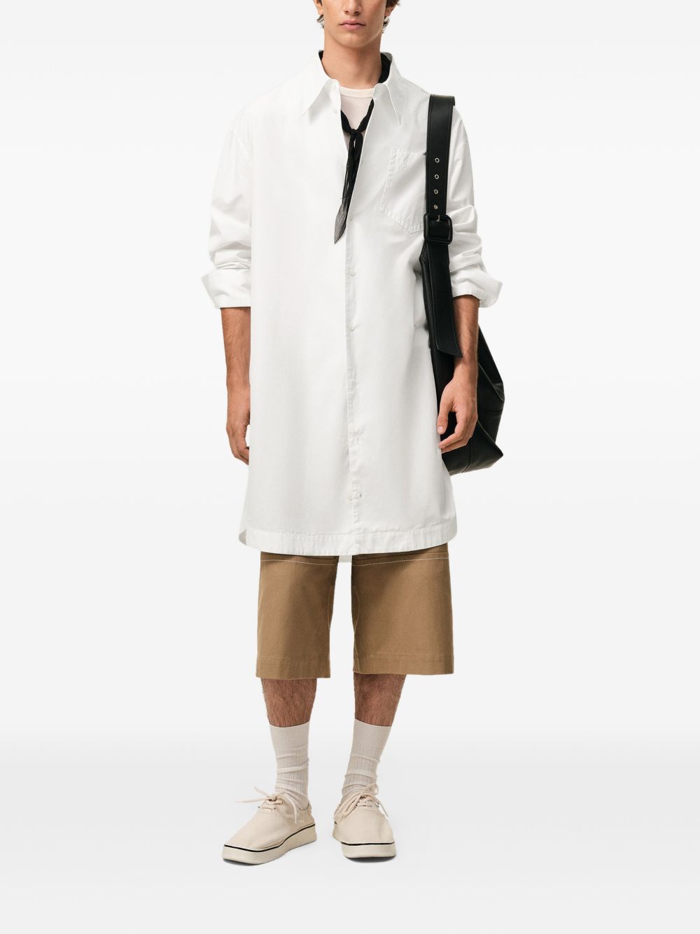 Chemisier ampio Ami De Coeur in cotone bianco