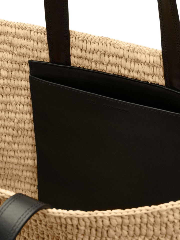 Borsa tote Ami de Coeur grande in rafia