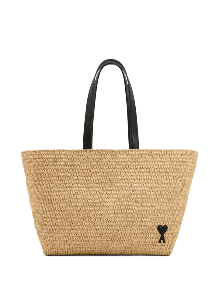 Borsa tote Ami de Coeur grande in rafia