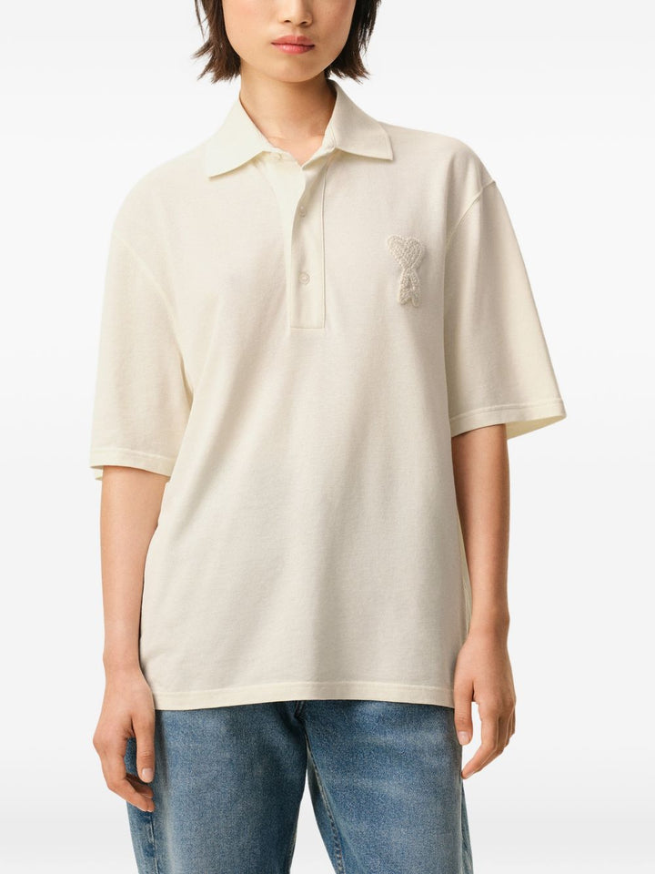 Polo con patch logo Ami De Coeur