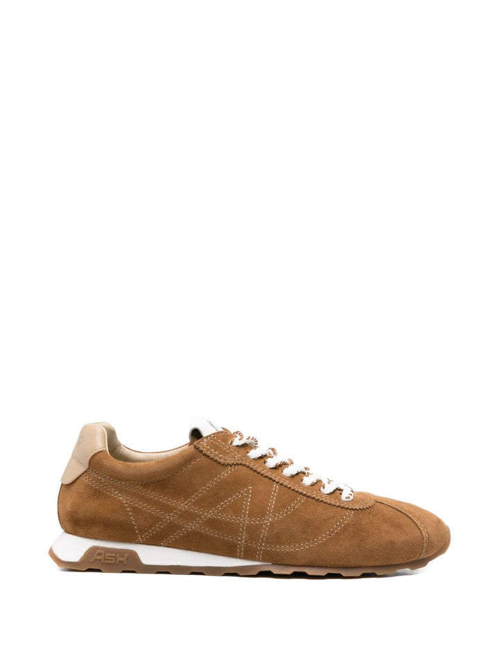 Sneakers in pelle scamosciata marrone